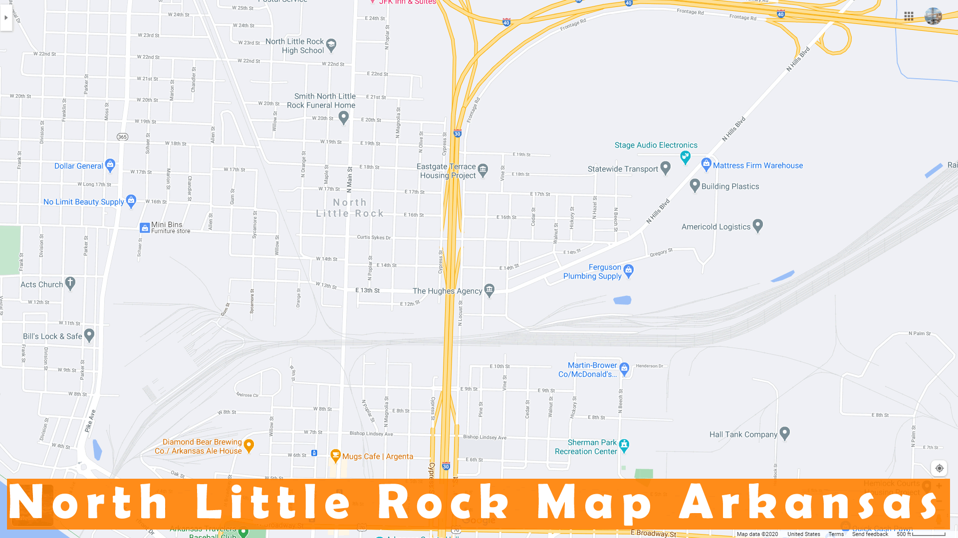 North Little Rock map